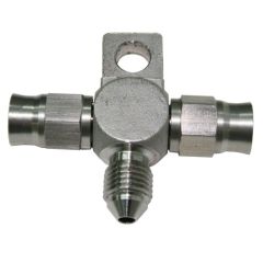 AF328-03-03 - STAINLESS -3AN TEE WITH MOUNT