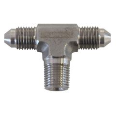AF825-03SS - TEE -3AN WITH 1/8" NPT ON SIDE
