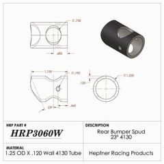 HRP-3060W - HRP REAR BUMPER SPUD