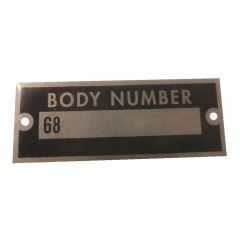 VI68-18651 - 1936 BODY NUMBER PLATE